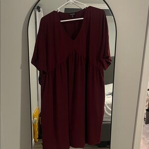 Mittoshop Burgundy V-Neck Tunic